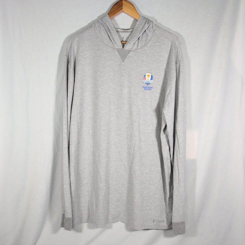 Whistling Straits GC 2UNDR Gray Lightweight Performance Hoodie SZ 2XL